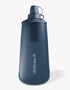 Lifestraw Peak Series Collapsible Squeeze Water Bottle Filter System; 1 L Anthracite