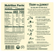 Nutrition Facts for Farm To Summit's Green Chile Mac & Cheese dehydrated meal.