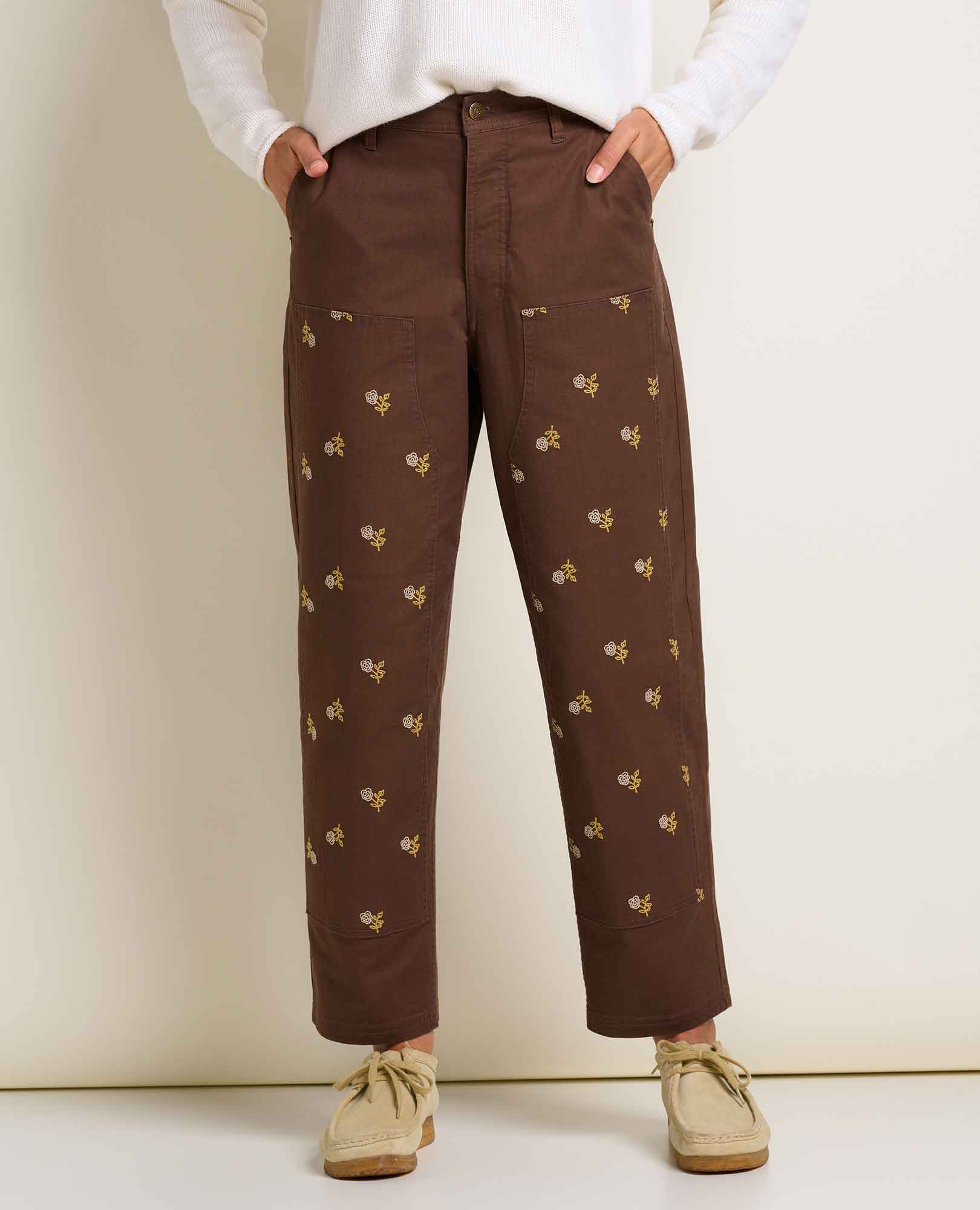 Toad&co Womens Juniper Utility Pant chestnut embroidery
