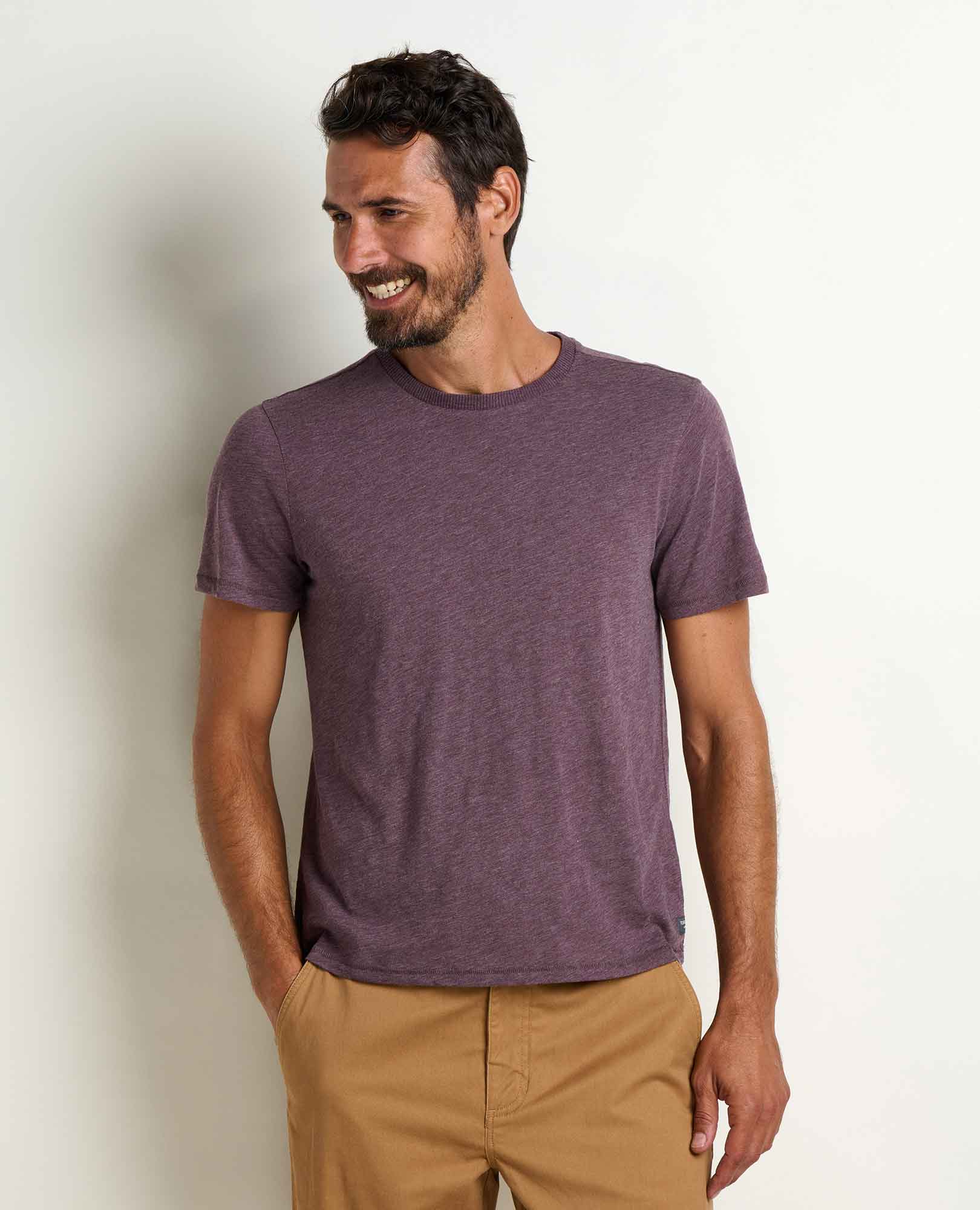 Toad&co Mens Boundless Jersey Ss Crew raisin