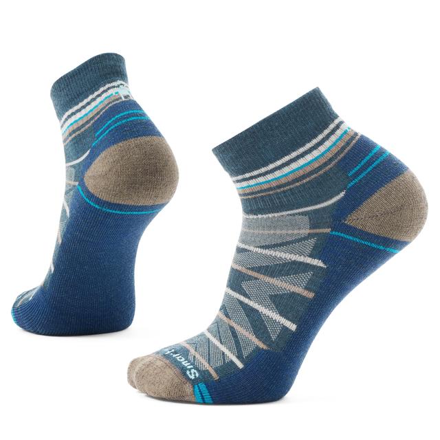 Smartwool Unisex Hike Pattern Ankle Socks Twilight Blue