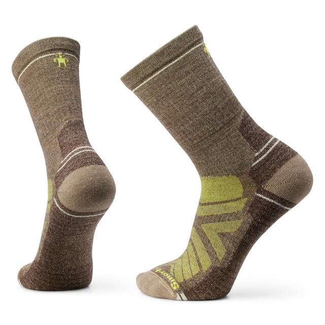 Smartwool Unisex Hike Crew Socks Military Olive-Fossil