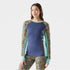 Smartwool Classic Thermal Merino Base Layer Colorblock Crew Top Nightfall Blue Heather