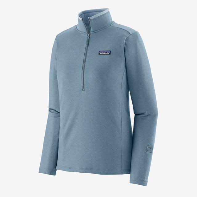 Patagonia R1 Daily Zip Neck Light Plume Grey - Steam Blue X-Dye