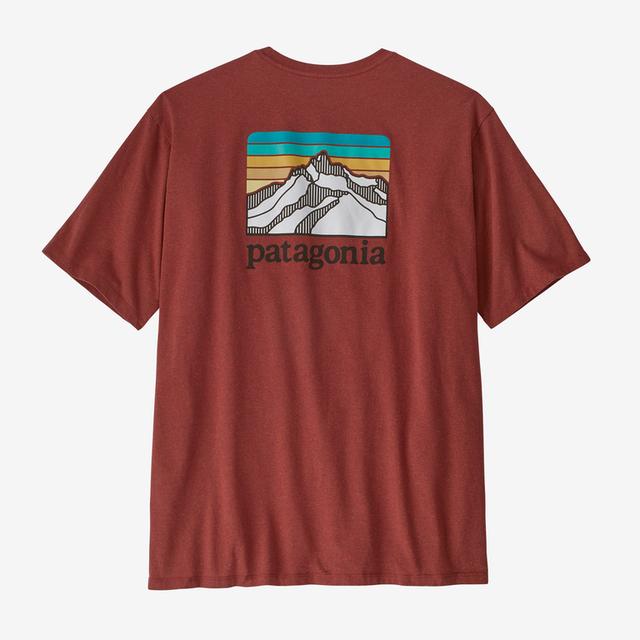 Patagonia Line Logo Ridge Pocket Responsibili-tee Burnished Red