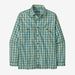 Patagonia L/s Island Hopper Shirt Mirrored: Vessel Blue