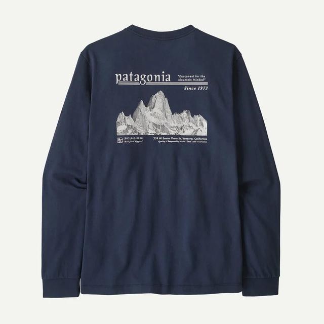 Patagonia Long Sleeved Midweight Hut Tripper Skyline T Shirt New Navy