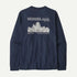 Patagonia Long Sleeved Midweight Hut Tripper Skyline T Shirt New Navy