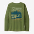 Patagonia L/s Cap Cool Daily Graphic Shirt - Waters Terrain Green