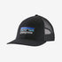 Patagonia P 6 Logo Lopro Trucker Hat White w/Peach Sherbet
