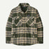 Patagonia Lightweight Insulated Fjord Flannel Shirt Old Growth Green