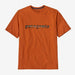 Patagonia '73 Text Logo Organic T Shirt Redtail Rust