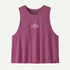 Patagonia Womens Capilene Cool Trail Cropped Tank Faded Magenta