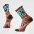 Smartwool Unisex Hike Bear Stripe Mid Crew Socks Picante