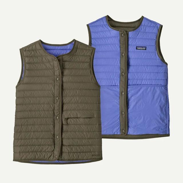Patagonia Lightweight Reversible Down Sweater Vest Basin Green