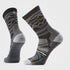 Smartwool Unisex Hike Mountain Range Pattern Crew Socks Charcoal/Light Gray