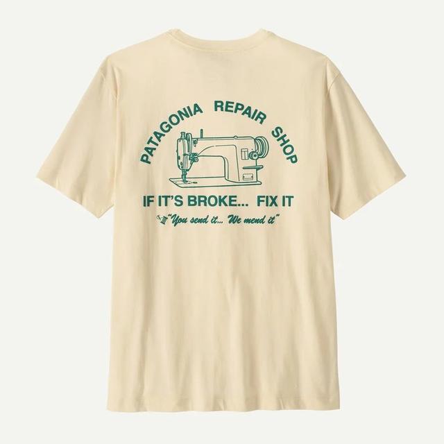Patagonia Mens Repair Shop T Shirt Undyed Natural