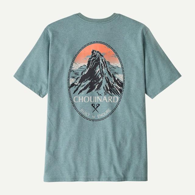 Patagonia Mens Chouinard Crest Pocket Responsibili-tee blue sage