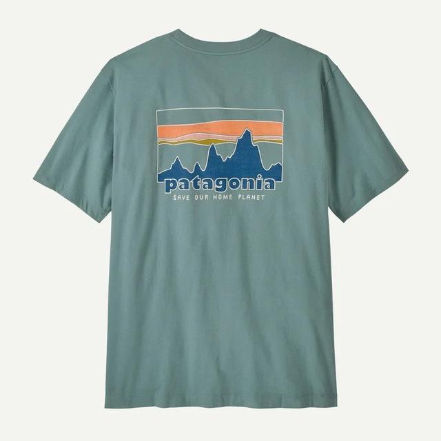 Patagonia Mens 73 Skyline T Shirt Blue Sage