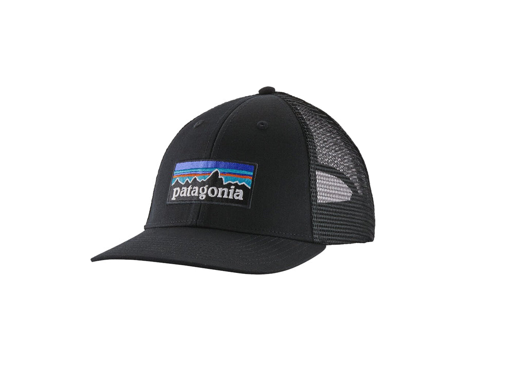 Patagonia P 6 Logo Lopro Trucker Hat White w/Peach Sherbet