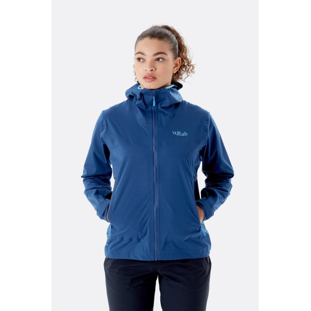 Rab Women's Kinetic 2.0 Waterproof Jacket Nightfall Blue