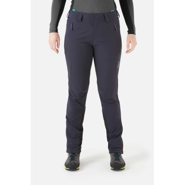 Rab Women's Ascendor AS Climbing Softshell Pants Ebony (Eucalyptus)
