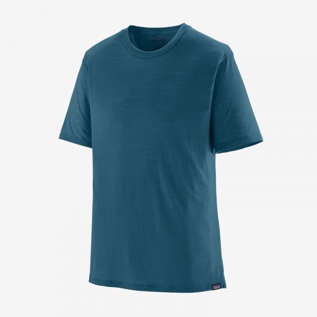 Patagonia Men's Cap Cool Merino Blend Shirt Wavy Blue