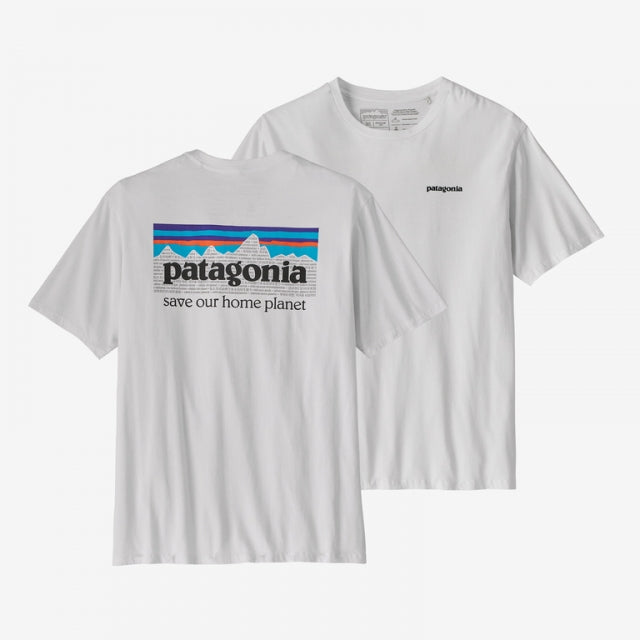 Patagonia Men's P-6 Mission Organic T-Shirt White