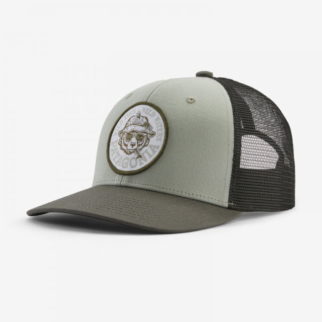 Patagonia Take a Stand Trucker Hat Wild Grizz: Sleet Green