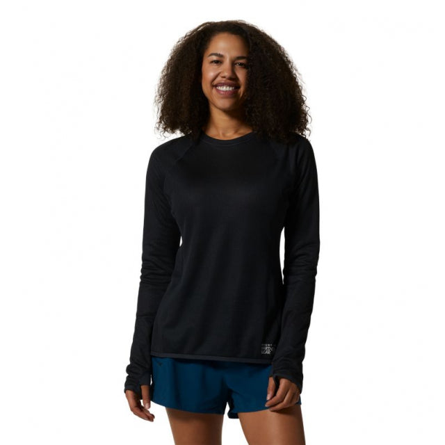 Mountain Hardwear Women's AirMesh Long Sleeve Crew Dark Storm