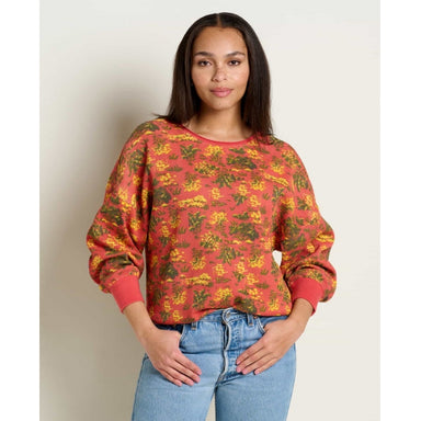 Toad&Co Women's Mccloud LS Pullover Dreamsicle Print