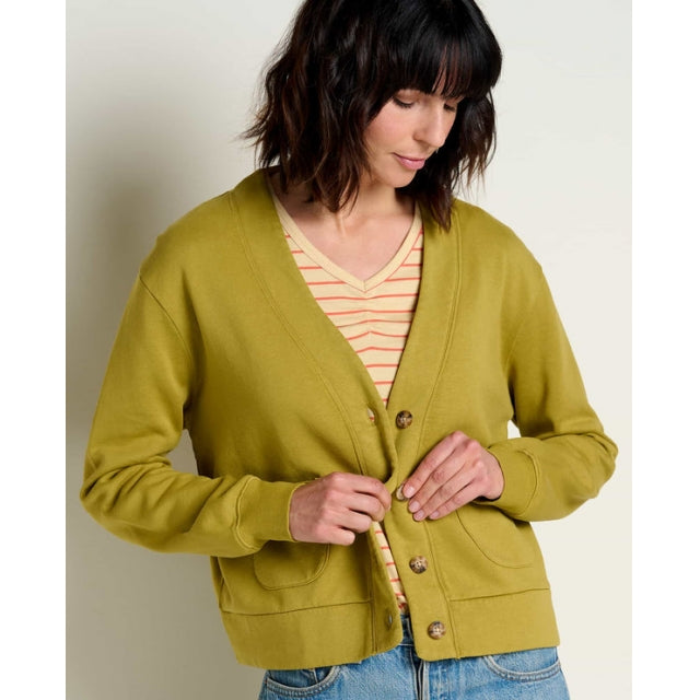 Toad&Co Women's Hemp Daybreaker Cardi Green Moss