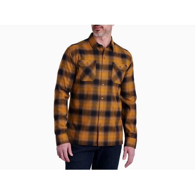 KUHL Men's Dillingr Flannel LS Teakwood