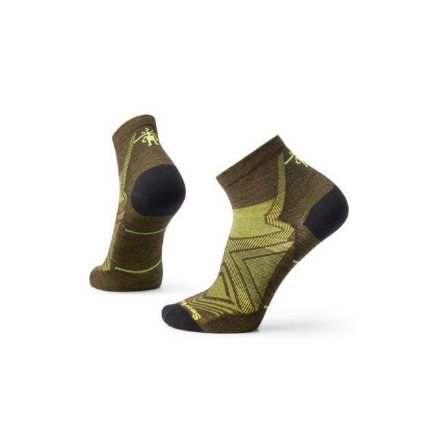 Smartwool Run Zero Cushion Ankle Socks Military Olive