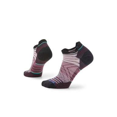 Smartwool Women's Run Zero Cushion Stripe Low Ankle Socks Purple Eclipse