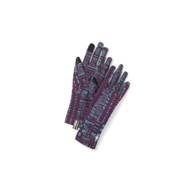 Smartwool Thermal Merino Glove Purple Iris Digi Plaid