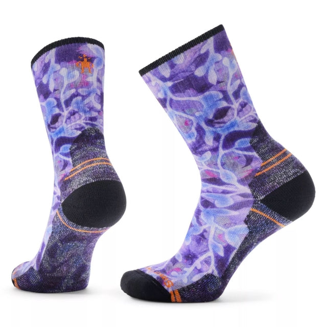 Smartwool Women's Hike Light Cushion Floral Print Crew Socks Purple Iris