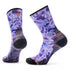 Smartwool Women's Hike Light Cushion Floral Print Crew Socks Purple Iris