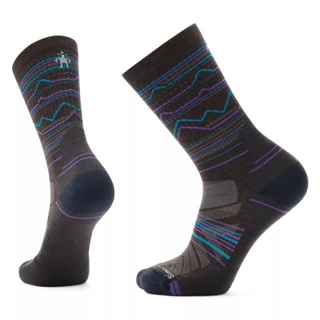 Smartwool Hike Light Cushion Mountain Range Pattern Crew Socks