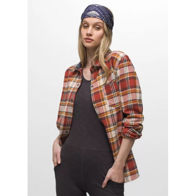 Prana Women's Golden Canyon Flannel Rust